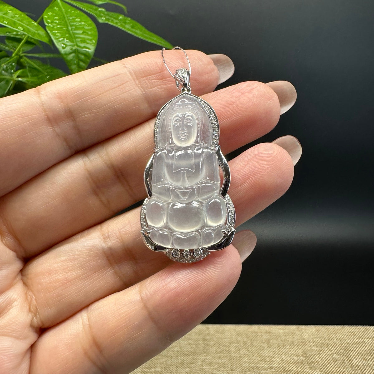 Lavender Jadeite Jade Lucky KouKou Pendant Real Jade Jewelry