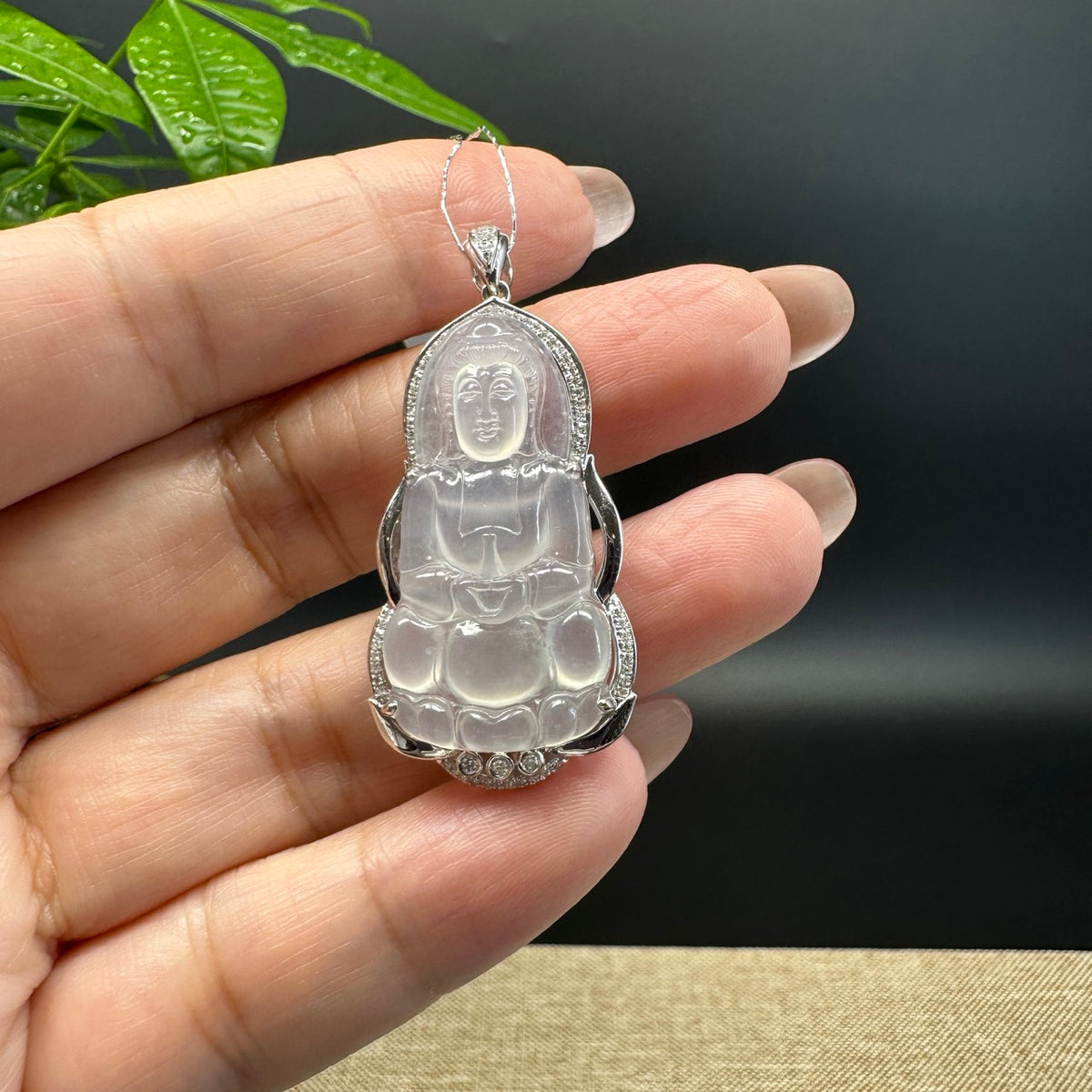 Lavender Jadeite Jade Lucky KouKou Pendant Real Jade Jewelry