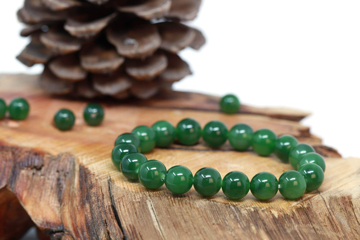 RealJade™ "Classic Bangle" Genuine Burmese High Quality Apple Green Jadeite Jade Bangle Bracelet (53.4mm) #546