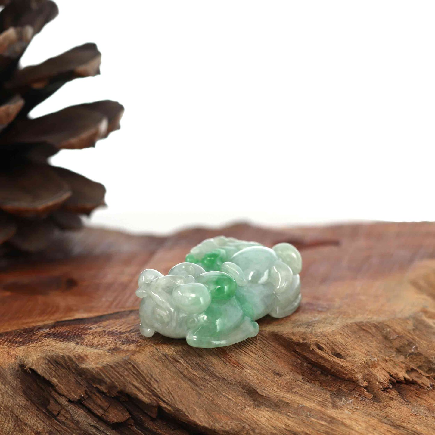 Genuine Burmese Green Jadeite Jade PiXiu Pendant Necklace