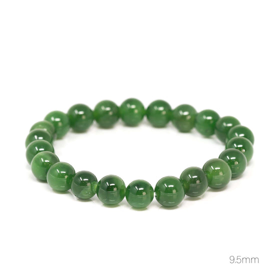 RealJade "Classic Bangle" Genuine Burmese High Quality Apple Green Jadeite Jade Bangle Bracelet (53.4mm) #542