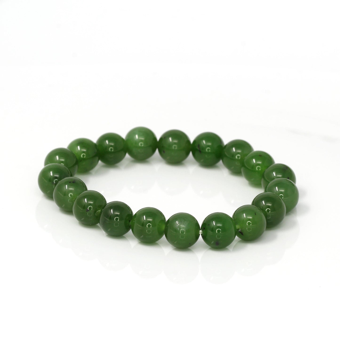 RealJade™ "Classic Bangle" Genuine Burmese High Quality Apple Green Jadeite Jade Bangle Bracelet (53.4mm) #544