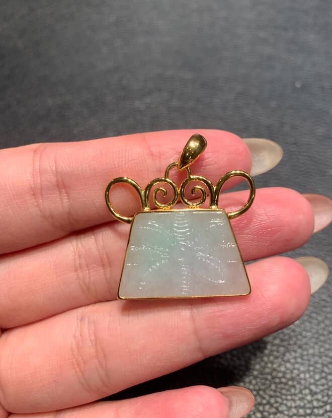 "Live" 18K Yellow Gold Custom Bail