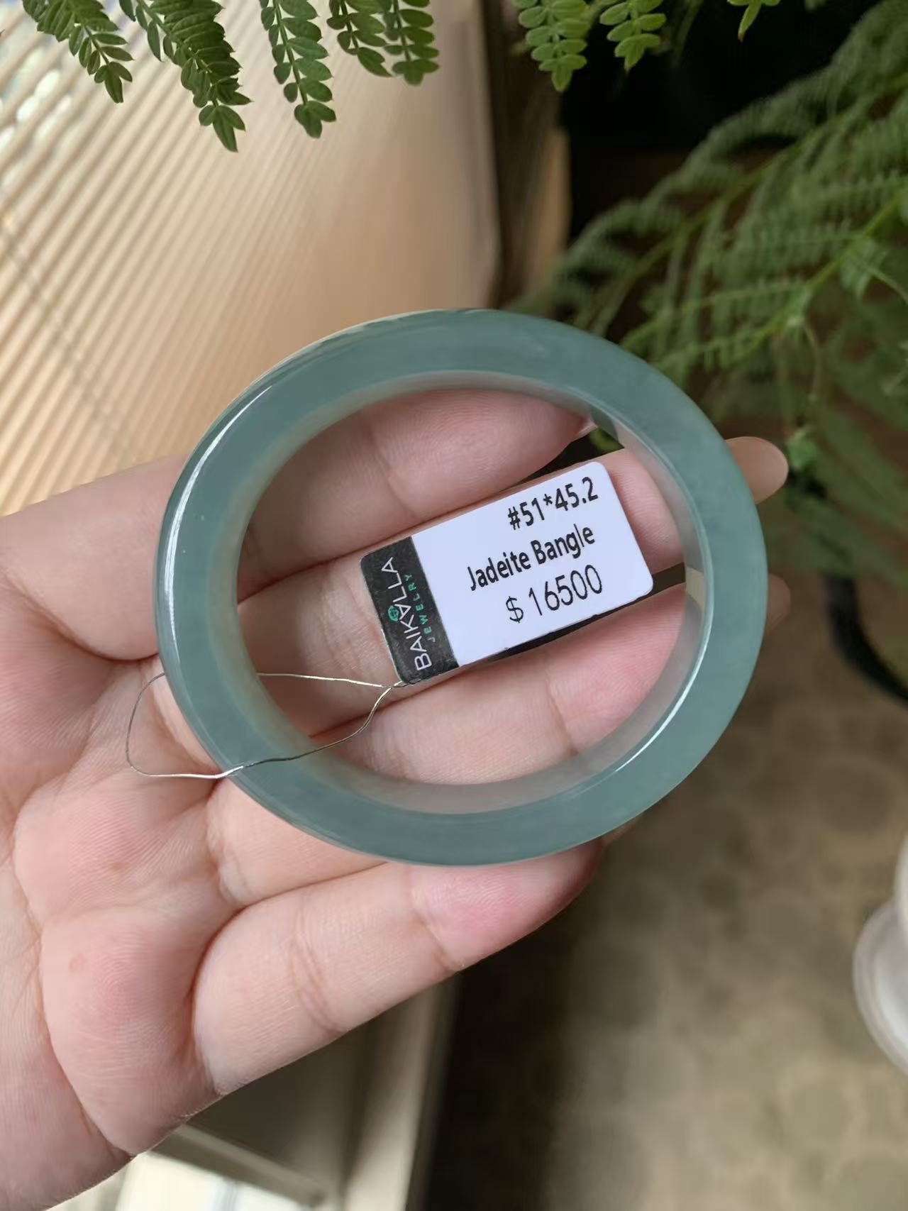 Natural High Quality Icy Green Jadeite Jade Bangle