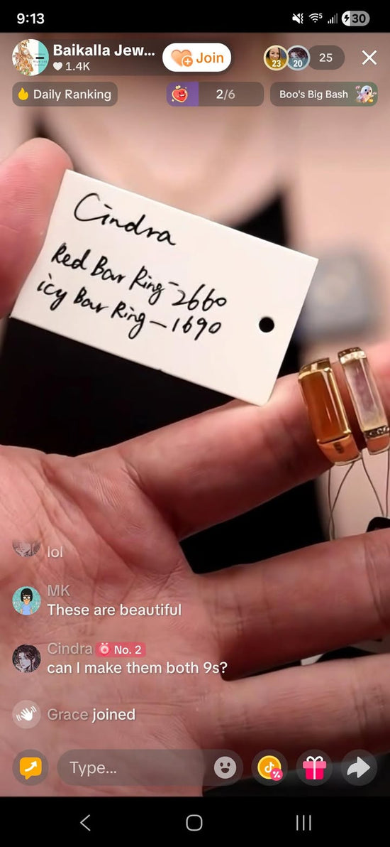 "Live" 18k Gold Natural Icy Jadeite Jade Bar Ring w/ Natural Diamonds