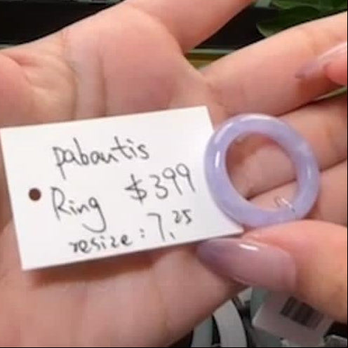 Live "Natural Light Lavender Jadeite Jade Ring" (Live Pick) (08/02/25)