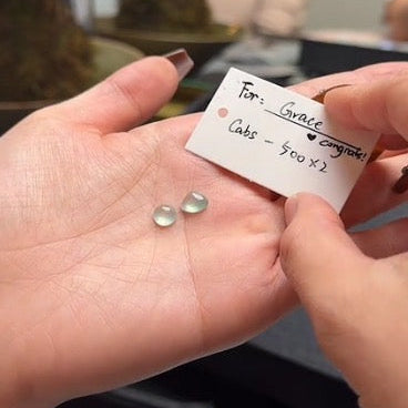 "Live" Natural Icy-Green Jadeite Jade Cabochons Pairs(03/22/26)