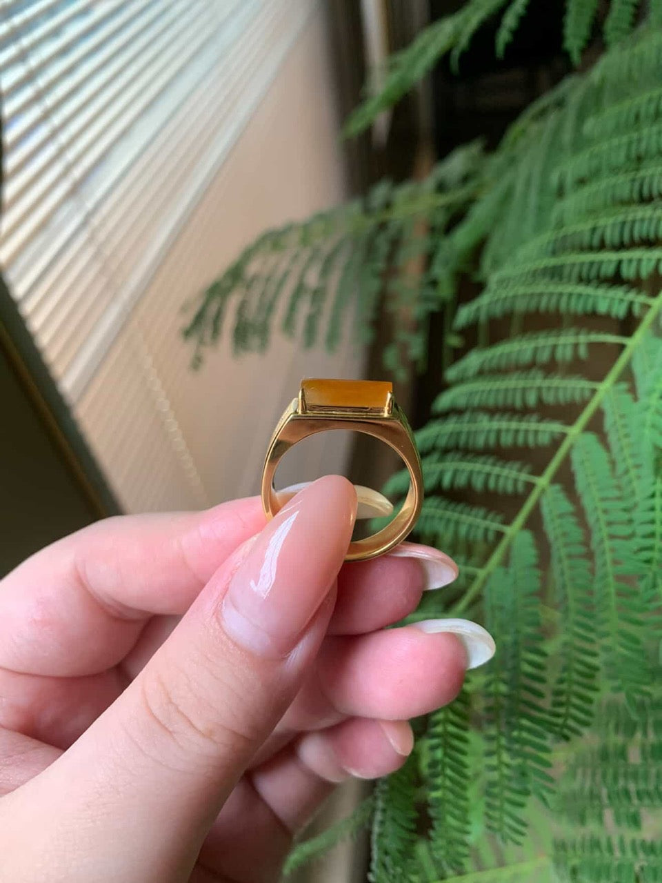 "Live" 18K Yellow Gold Resize Icy And Red Bar Rings Extra Gold