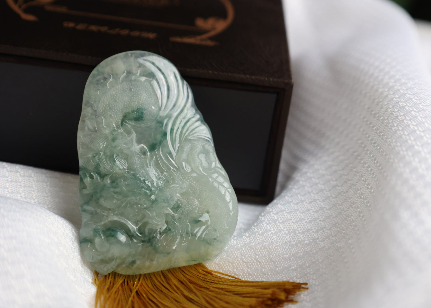Genuine Burmese Blue Flower Jade Jadeite Bangle Bracelet ( 61.8mm )