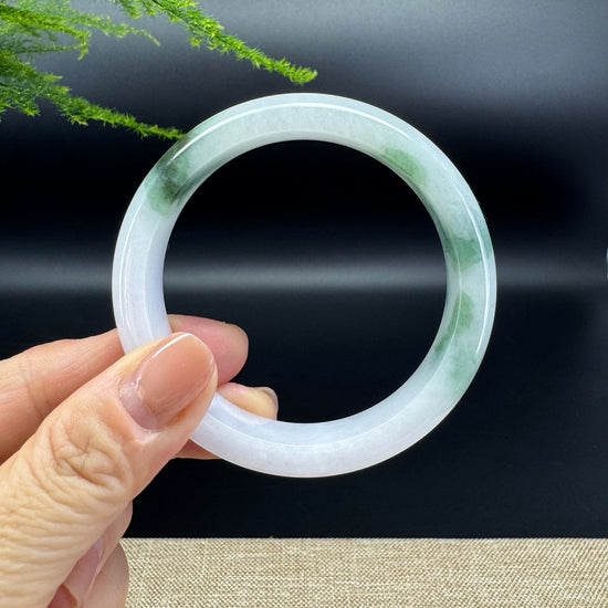 Genuine Burmese Green Jade Jadeite Bangle Bracelet ( 56.6mm )