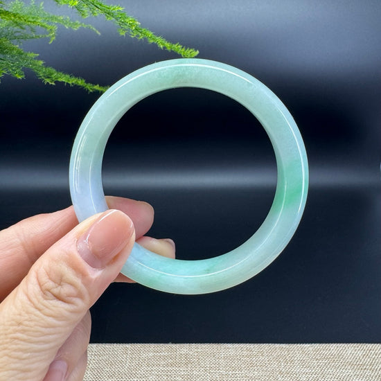 Genuine Burmese Green Jade Jadeite Bangle Bracelet ( 56.7mm )