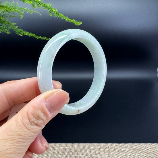 Genuine Burmese Green Jade Jadeite Bangle Bracelet ( 56.9mm )