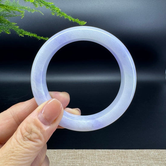 Genuine Burmese Lavender Jade Jadeite Bangle Bracelet (56.5mm)