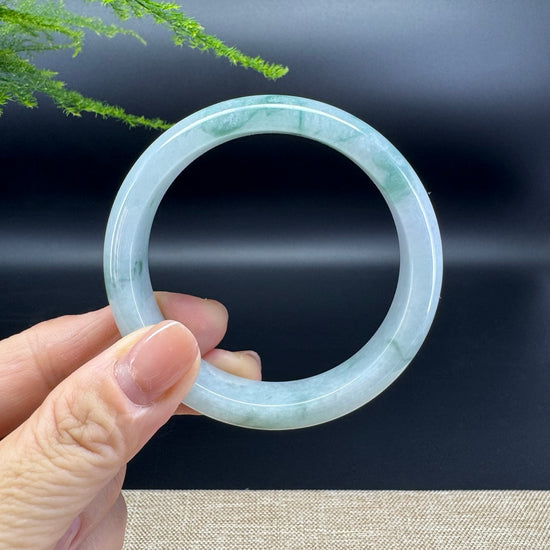 Genuine Burmese Green Jade Jadeite Bangle Bracelet ( 56.7mm )