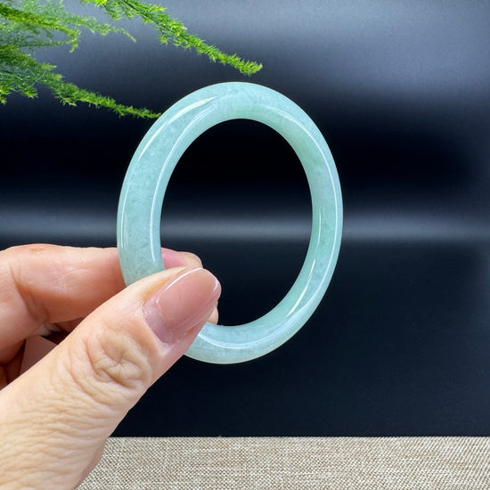 Genuine Burmese Apple Green Jade Jadeite Bangle Bracelet ( 56.3mm )