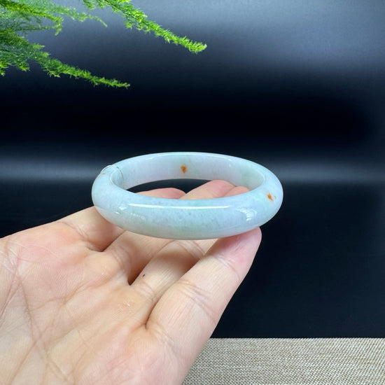 Genuine Burmese Icy Green Jade Jadeite Bangle Bracelet ( 56.9mm )