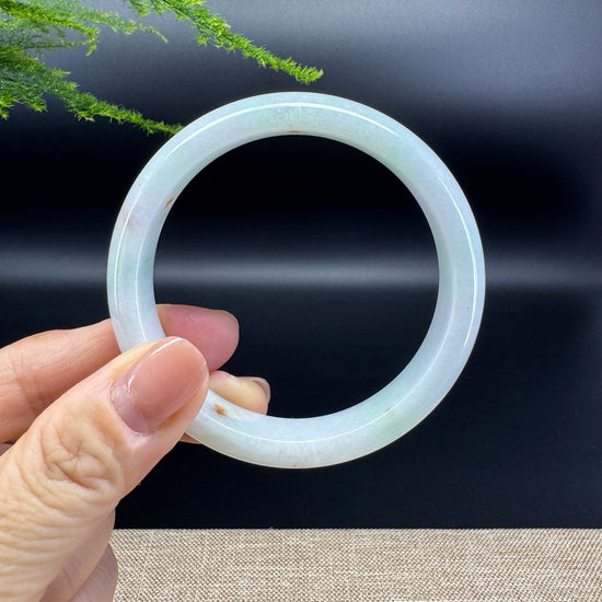 Genuine Burmese Icy Green Jade Jadeite Bangle Bracelet ( 56.9mm )