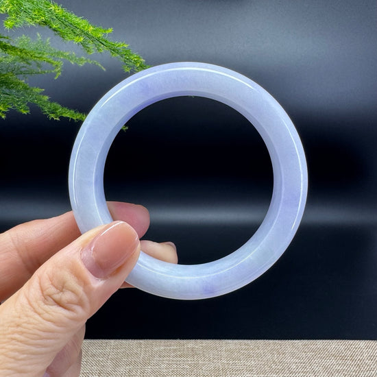 Genuine Burmese Lavender Jade Jadeite Bangle Bracelet ( 56.2mm )