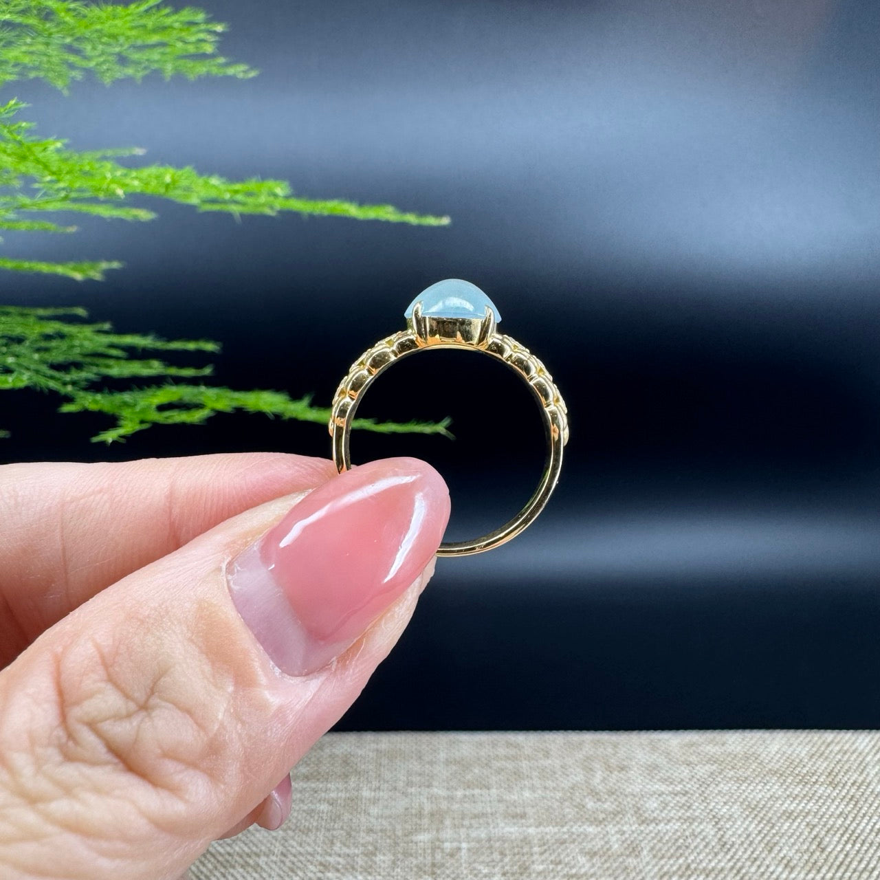 RealJade® "Signature Signet" 18K Yellow Gold Icy Jadeite Jade Diamonds Ring