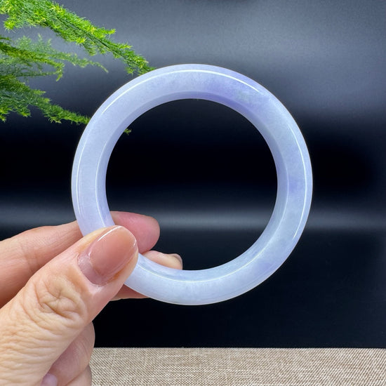 Genuine Burmese Lavender Jade Jadeite Bangle Bracelet ( 56.2mm )