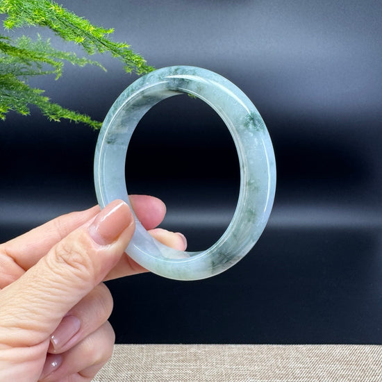 Genuine Burmese Green Jade Jadeite Bangle Bracelet ( 56.2mm )