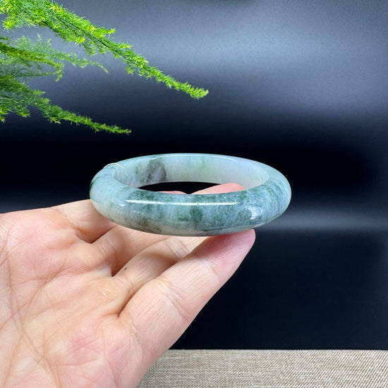 Genuine Burmese Green Jade Jadeite Bangle Bracelet ( 56.2mm )