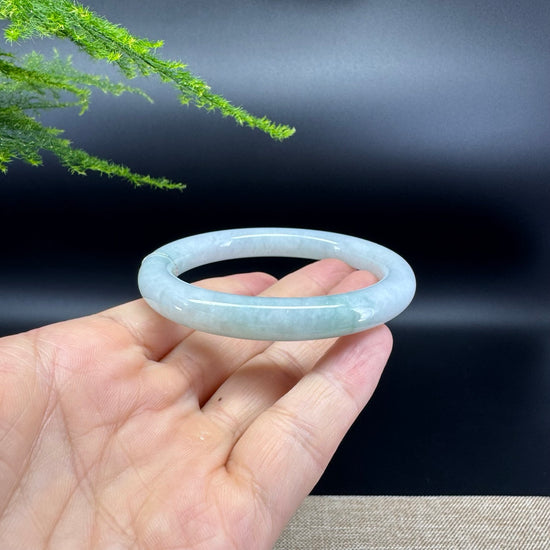 Genuine Burmese Green Jade Jadeite Bangle Bracelet ( 56.1mm )