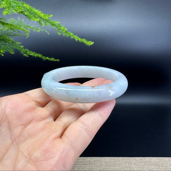 Genuine Burmese Icy Green Jade Jadeite Bangle Bracelet ( 56.1mm )