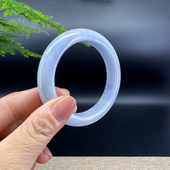 Genuine Burmese Lavender Jade Jadeite Bangle Bracelet (56.9mm)