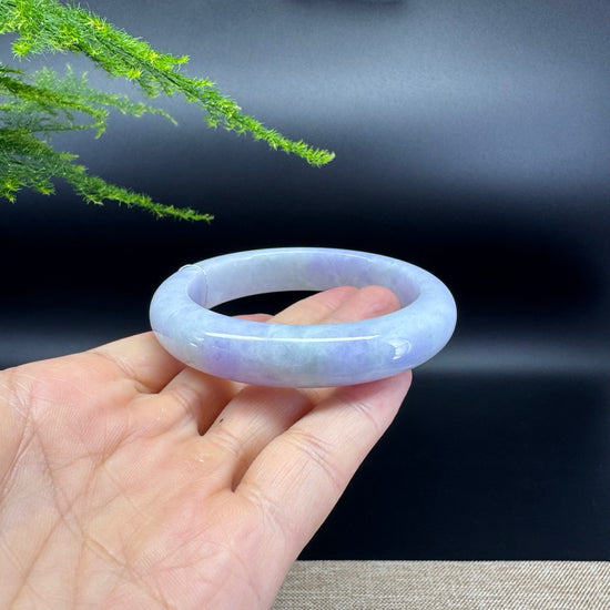 Genuine Burmese Lavender Jade Jadeite Bangle Bracelet (56.9mm)