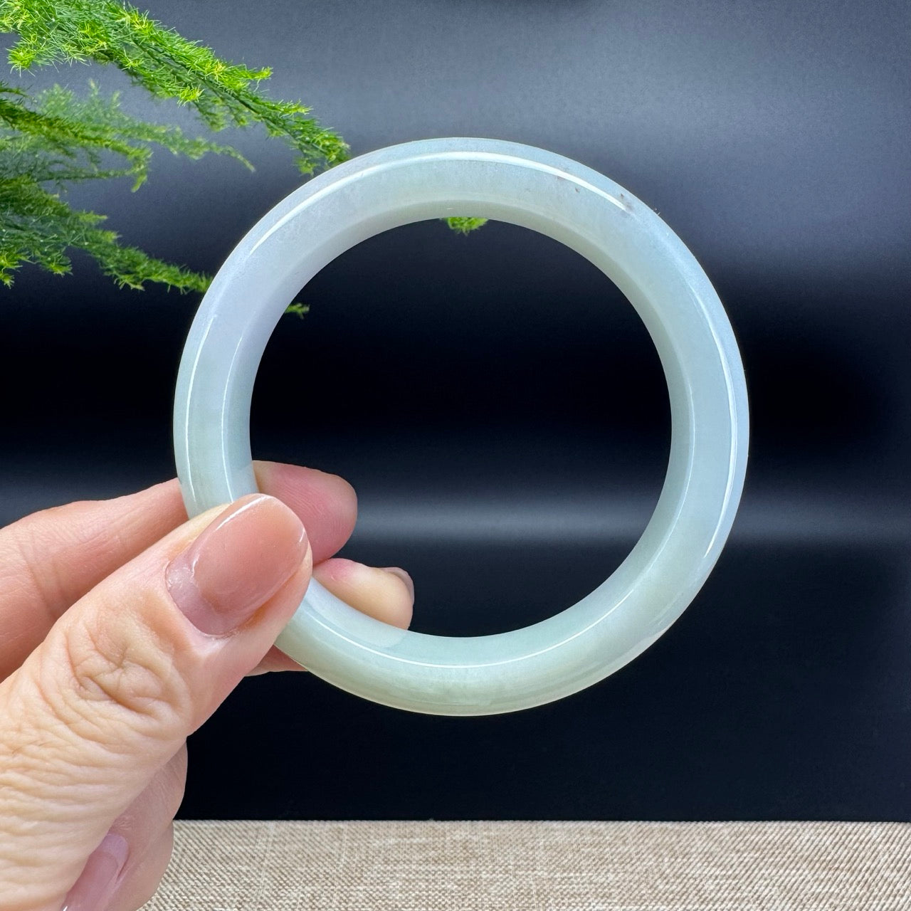 Genuine Burmese Red Green Jade Jadeite Bangle Bracelet ( 56.8mm )