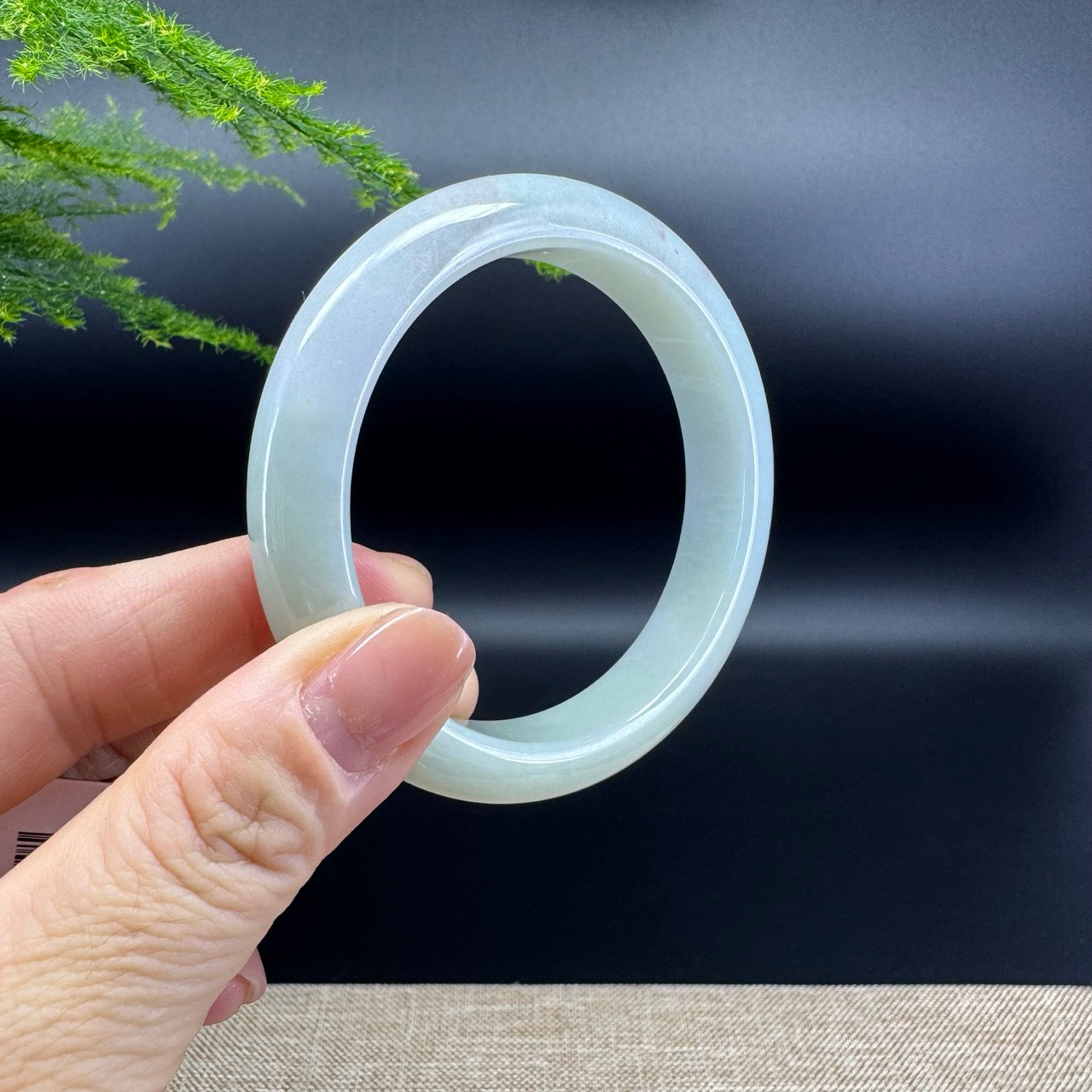 Genuine Burmese Red Green Jade Jadeite Bangle Bracelet ( 56.8mm )