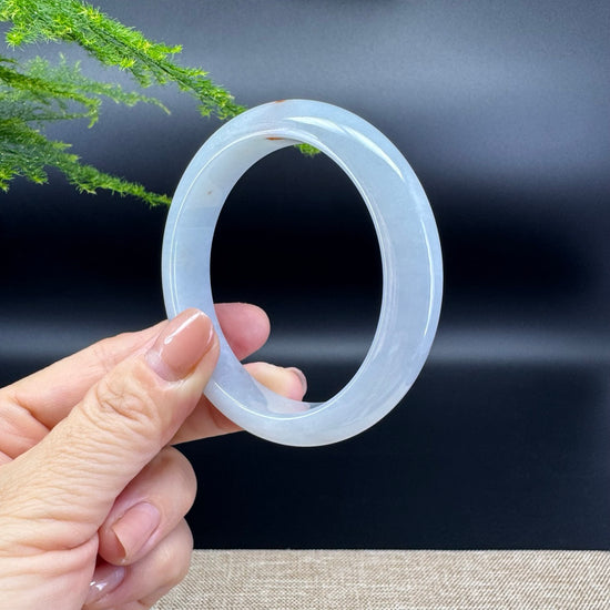 Genuine Burmese Icy Green Jade Jadeite Bangle Bracelet ( 56.9mm )