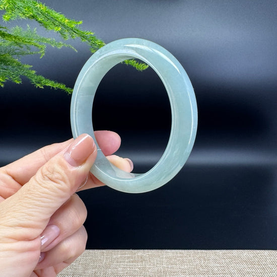 Genuine Burmese Green Jade Jadeite Bangle Bracelet ( 56.7mm )