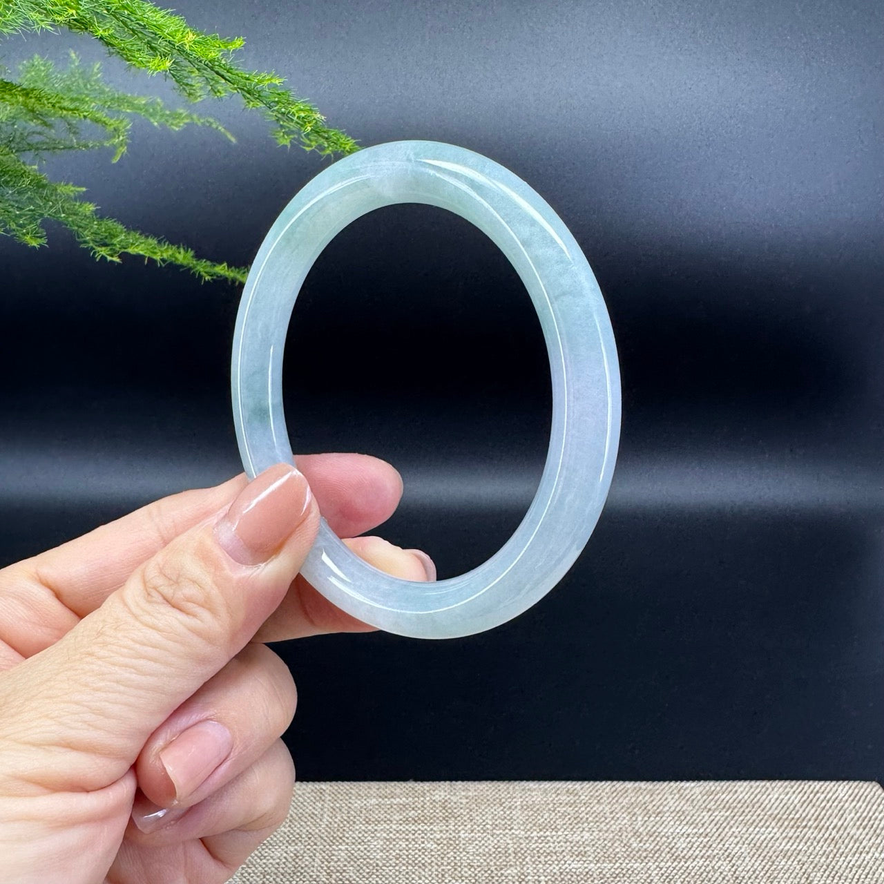 Genuine Burmese Green Jade Jadeite Bangle Bracelet (56.7mm)