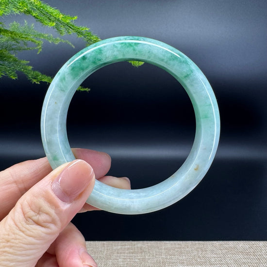 Genuine Burmese Green Jade Jadeite Bangle Bracelet ( 56.9mm )