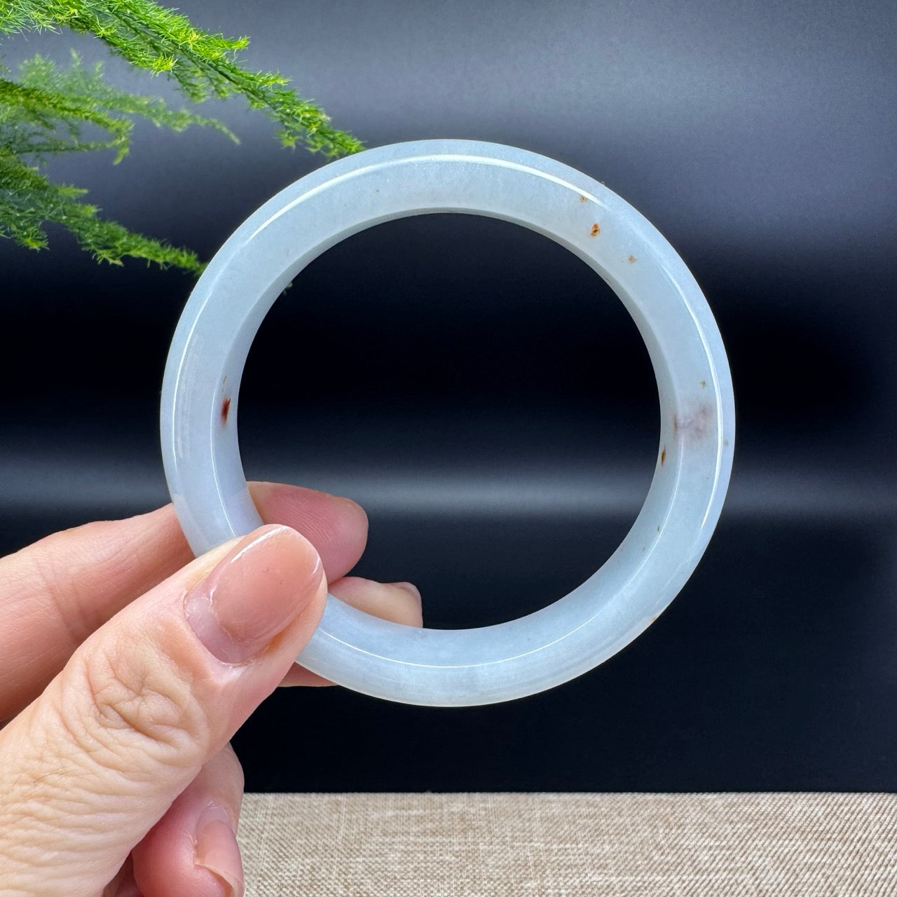 Genuine Burmese Green Jade Jadeite Bangle Bracelet ( 56.9mm )