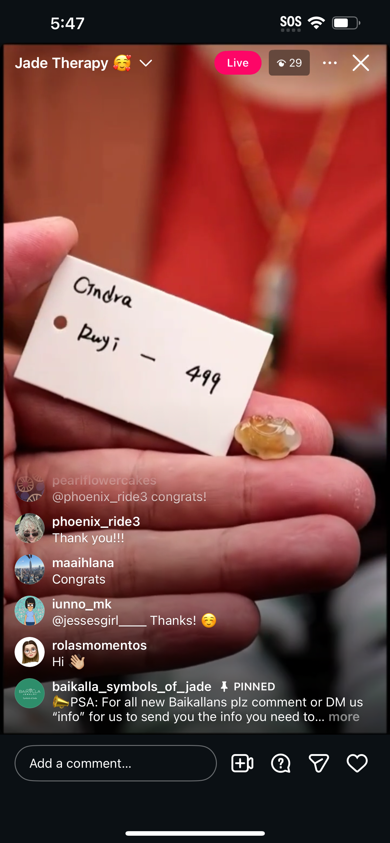 "Live" Natural Honey-Brown Jadeite Jade Ruyi (11/17/25)