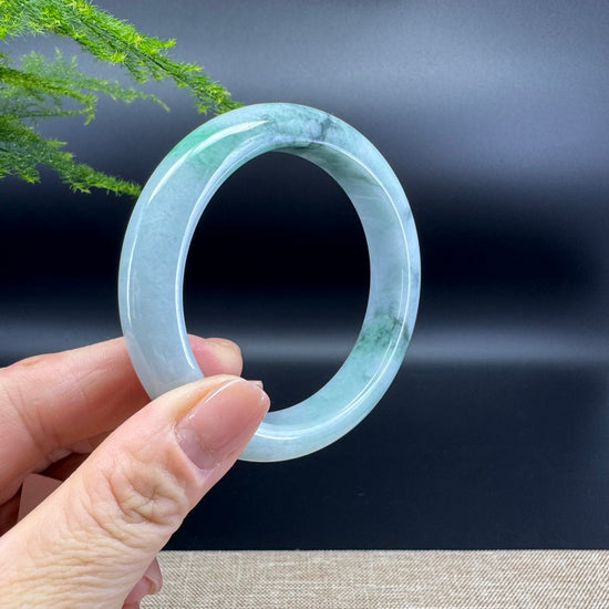 Genuine Burmese Green Jade Jadeite Bangle Bracelet ( 56.8mm )