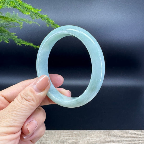 Genuine Burmese Green Jade Jadeite Bangle Bracelet ( 56.8mm )