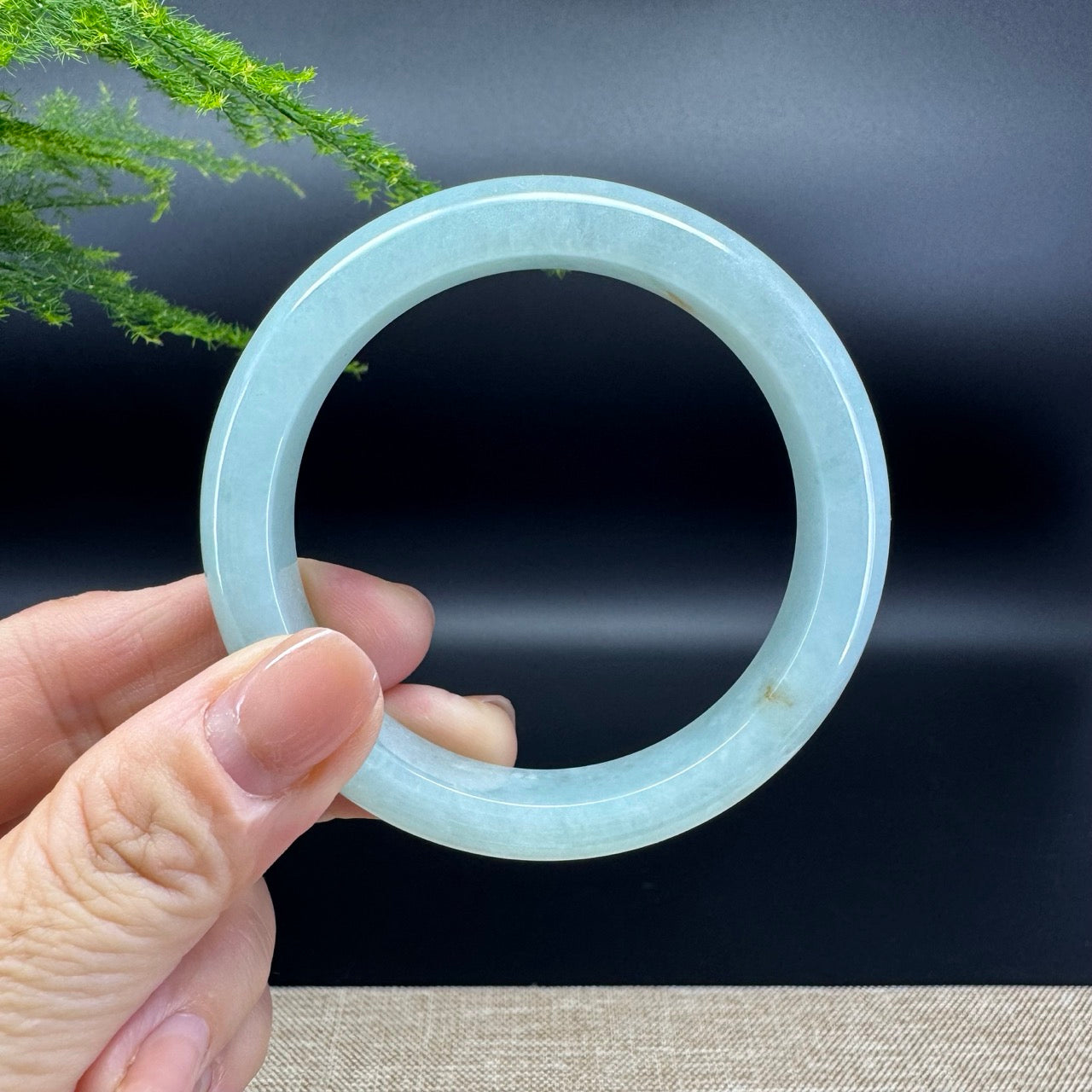 Genuine Burmese Green Jade Jadeite Bangle Bracelet ( 56mm )