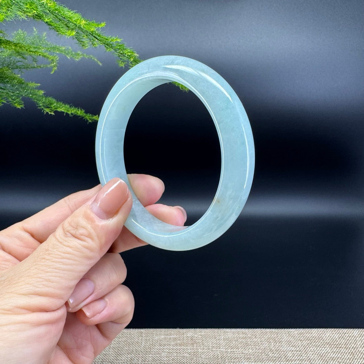 Genuine Burmese Green Jade Jadeite Bangle Bracelet ( 56mm )