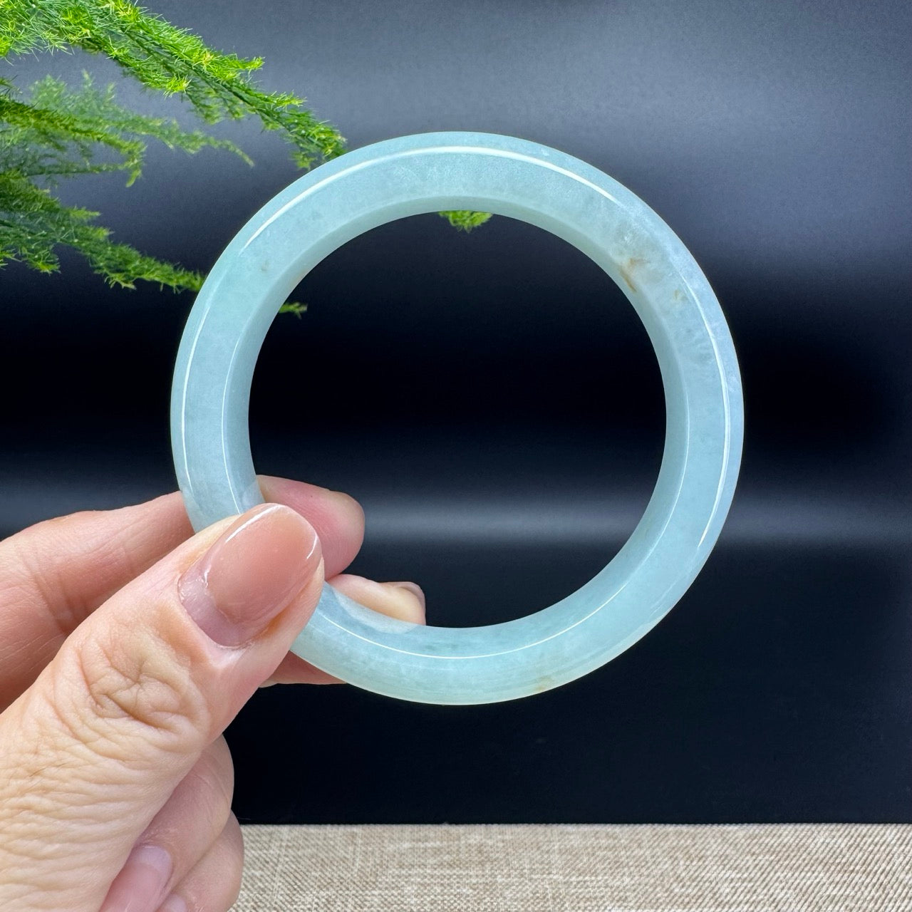 Genuine Burmese Green Jade Jadeite Bangle Bracelet ( 56mm )