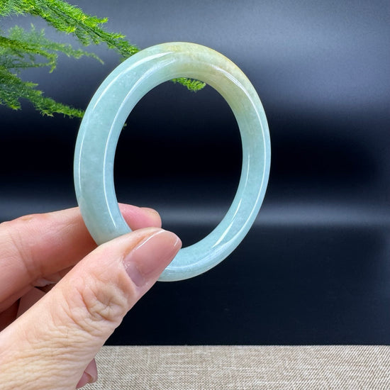 Genuine Burmese Yellow Green Jade Jadeite Bangle Bracelet ( 56mm )