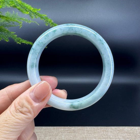 Genuine Burmese Green Jade Jadeite Bangle Bracelet ( 56.3mm )