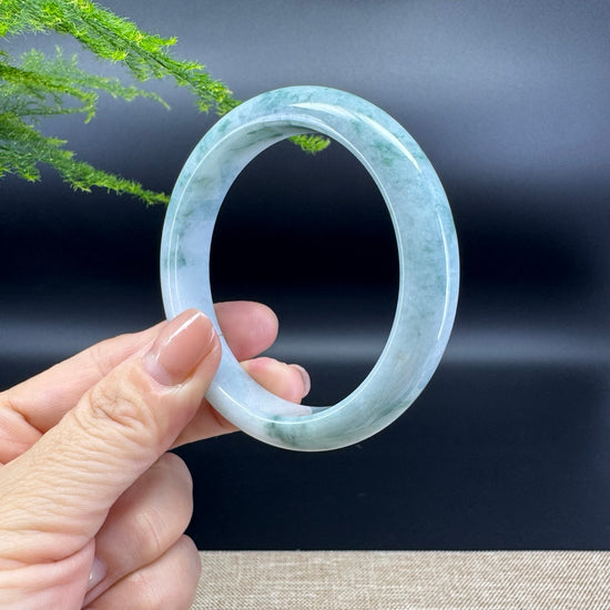 Genuine Burmese Green Jade Jadeite Bangle Bracelet ( 56.3mm )