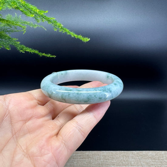Genuine Burmese Green Jade Jadeite Bangle Bracelet ( 56.3mm )
