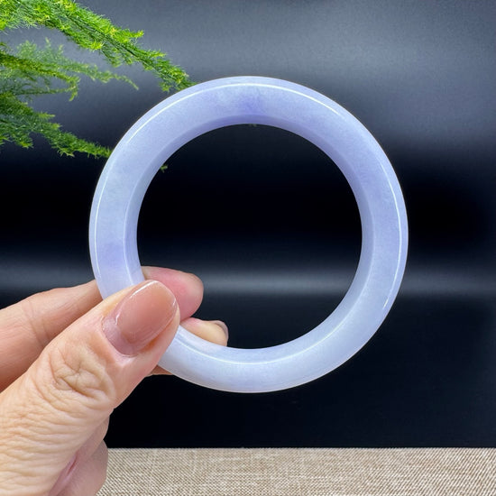 Genuine Burmese Lavender Jade Jadeite Bangle Bracelet (57.4mm)