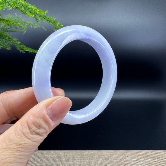 Genuine Burmese Lavender Jade Jadeite Bangle Bracelet (57.4mm)