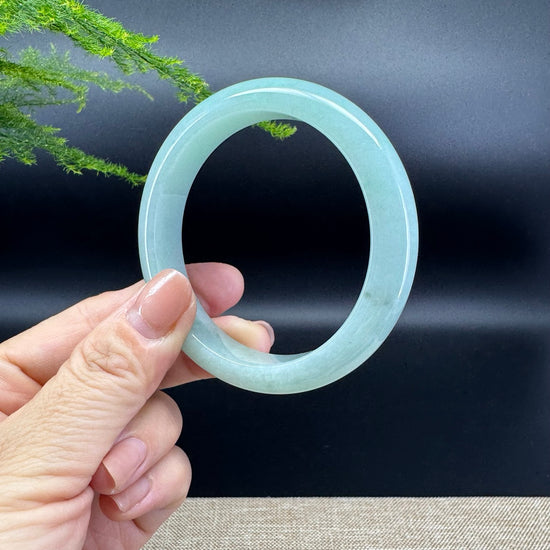 Genuine Burmese Green Jade Jadeite Bangle Bracelet (56.4mm )